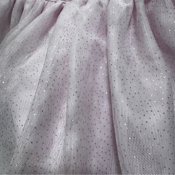 Max Studio Kids • soft pink sparkly tutu denim overall dress • size: US 6 girls - Picture 3 of 5